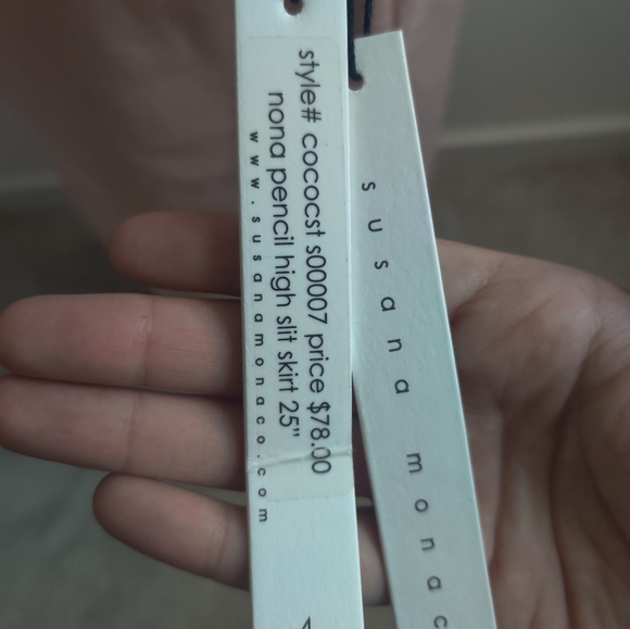 🆕 Susana Moraco Ballet/ Baby Pink cotton Midi skirt with pockets and belt (4) - Picture 10 of 14